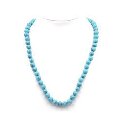 Collier Howlite turquoise 8mm 42cm M